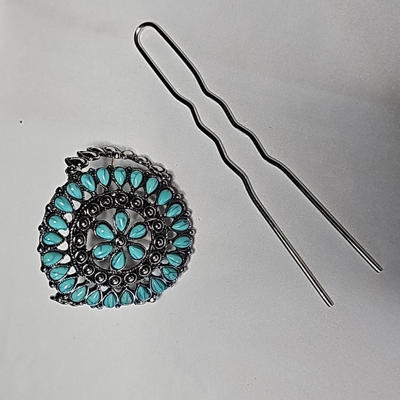 Turquoise Hairstyling Pin - Picture 7 of 8